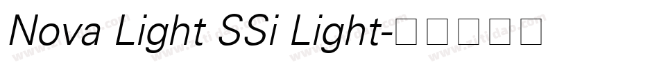 Nova Light SSi Light字体转换